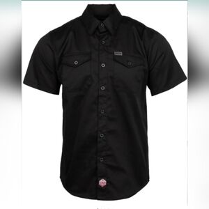 DIXXON Workforce Black Casual Button Down Shirt